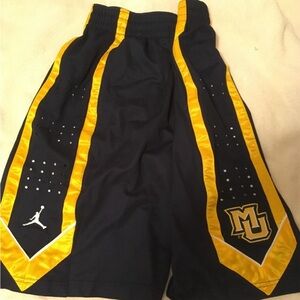 Jordan Marquette shorts, navy and yellow